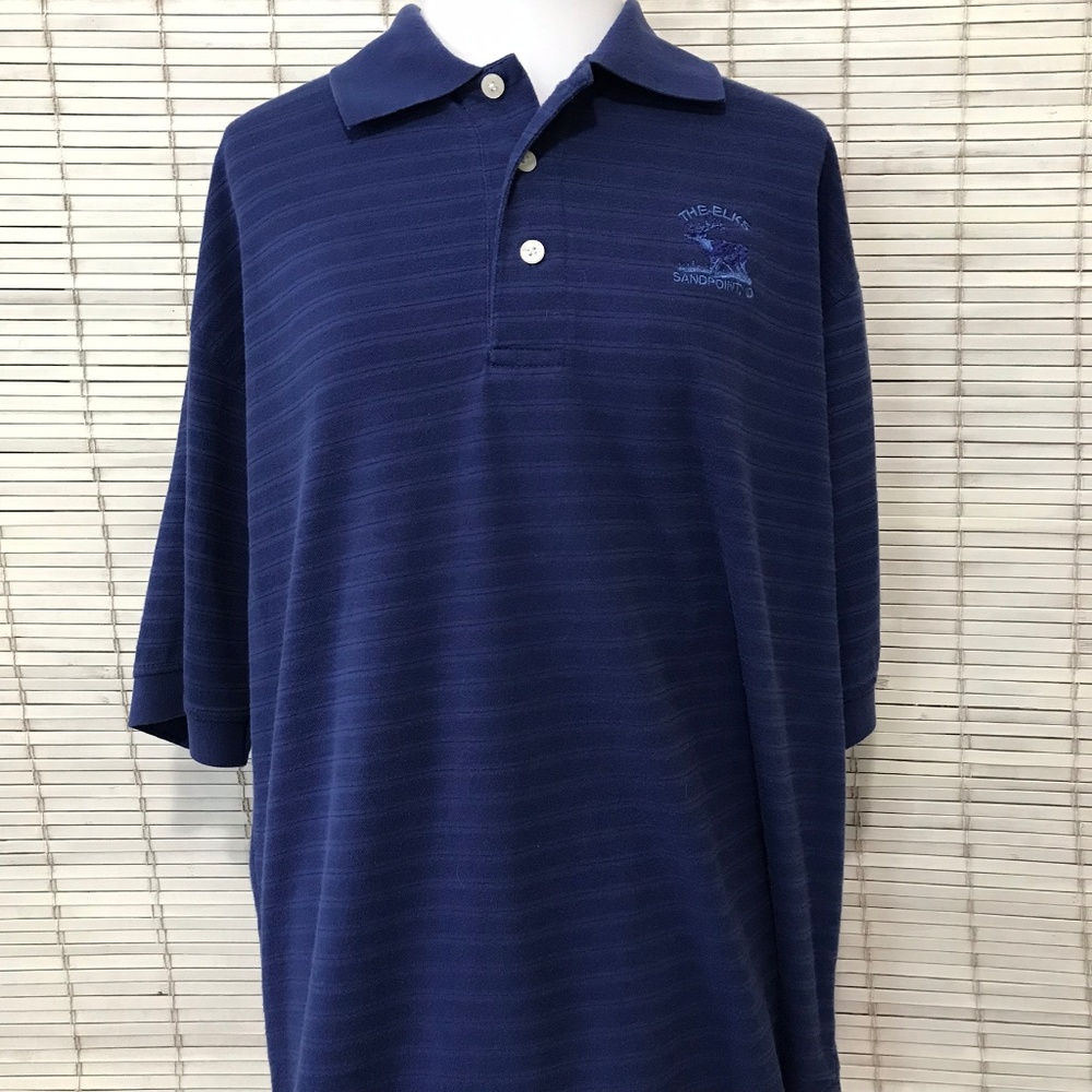 The Elks Club M Sandpoint Idaho Blue Polo Shirt Golf Grandpa